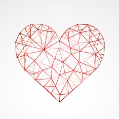 Abstract heart isolated on a white background