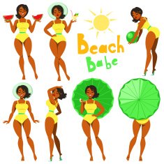 Beach Babe - clip-art N2