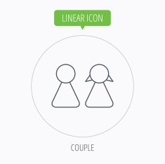 Young couple icon Male and female sign N8