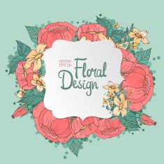 floral frame N136