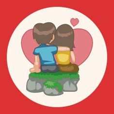 Valentine's day couple theme elements N11
