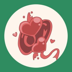 Valentine's Day love heart theme elements N4