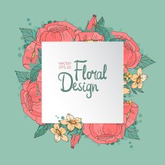 floral frame N138