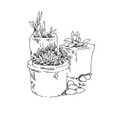 Garden elements sketch N18