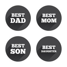 Best mom and dad son daughter icons N18