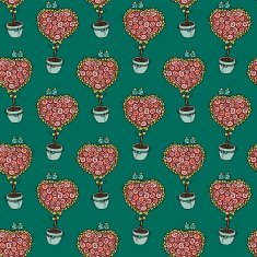 pattern with cartoon birds