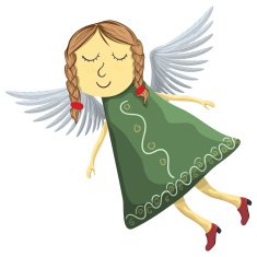 Fairy angel isolated on white background