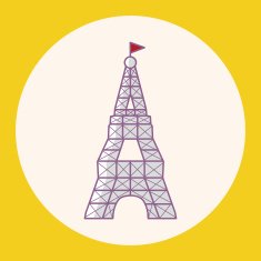 Eiffel Tower theme elements vector eps