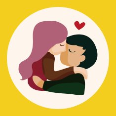 Valentine's day theme love couple elements vector N4