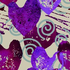 Seamless pattern with grunge hearts N21