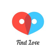 find love mark with transparent pins