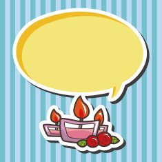 Valentine's Day candle theme elements N3