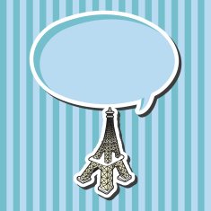 Eiffel Tower theme elements vector eps N3
