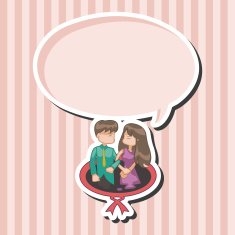 Valentine's day couple theme elements N20