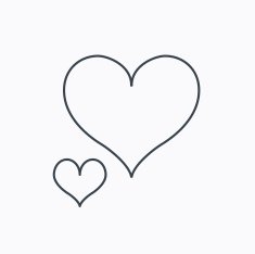 Love hearts icon Lovers sign N18