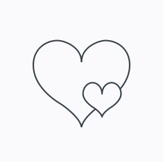 Love hearts icon Lovers sign N19