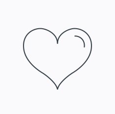 Love heart icon Life sign N25