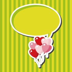 Valentine's Day balloons theme elements N4
