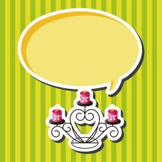 Valentine's Day candle theme elements N4