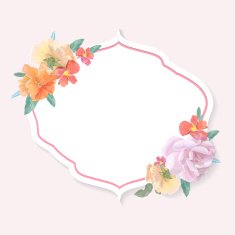 Vintage greeting card with colorful flowers Vector illustration