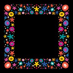 flowers nature frame border