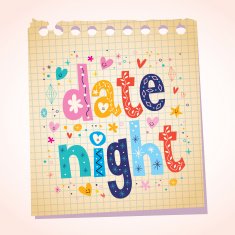 Date night notepad paper message reminder free image download