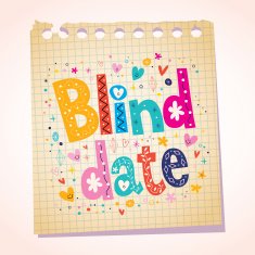 Blind date notepad paper message
