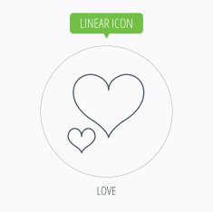 Love hearts icon Lovers sign N24