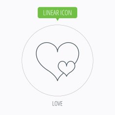Love hearts icon Lovers sign N25