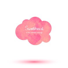 Heart vector watercolor banner