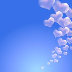 Blue background with hearts N2