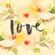 Watercolor greeting card flowers N211