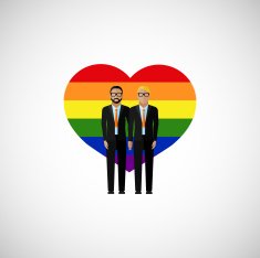 gay marriage vector flat illustration N3