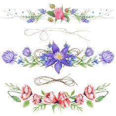 Shabby Chic Watercolor Vignettes N2