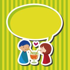 Valentine's day theme love couple elements vector N12