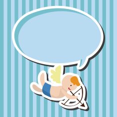 Valentine's day theme cupid elements vector N2