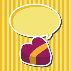 Valentine's Day box of chocolate flat icon elements background e N2