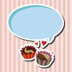 Valentine's Day chocolate flat icon elements backgtound eps10 N2