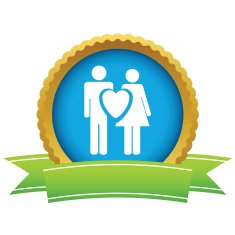 Gold love logo