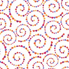 Seamless pattern with multicolored hearts N2