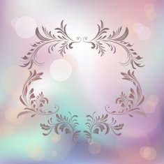 Vector abstract background with floral calligraphic frame N5