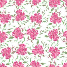 Seamless pattern with pink flowers N5