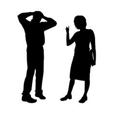 Vector silhouette of a couple N62
