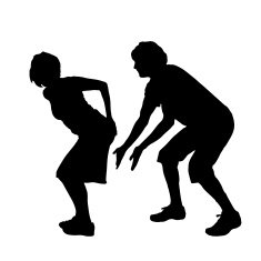 Vector silhouette of a couple N79