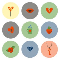 Happy Valentines Day Icons N353