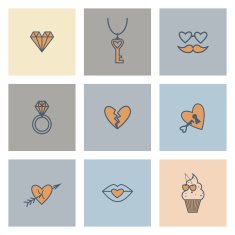 Happy Valentines Day Icons N354