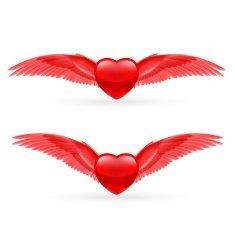 Two hearts with wings N2