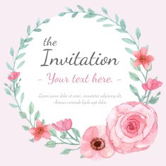 Flower Invitation card N34