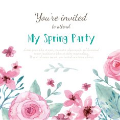Flower Invitation card N36