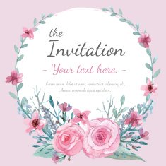 Flower Invitation card N37